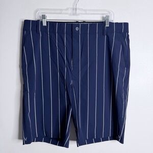 Vice Golf Men's 2XL Classic‎ Fit Shorts Navy White Stripe Stretch 10" Inseam